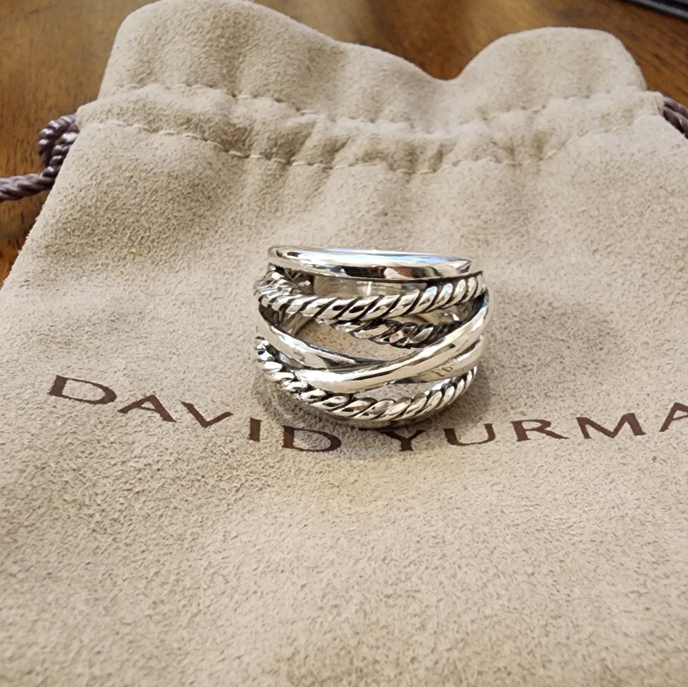 David Yurman- Wide Sterling Silver Crossov… - Picture 8 of 12